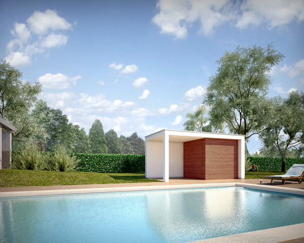 Choisir un pool house pour sa piscine privée, il sera placé en 1 jour !